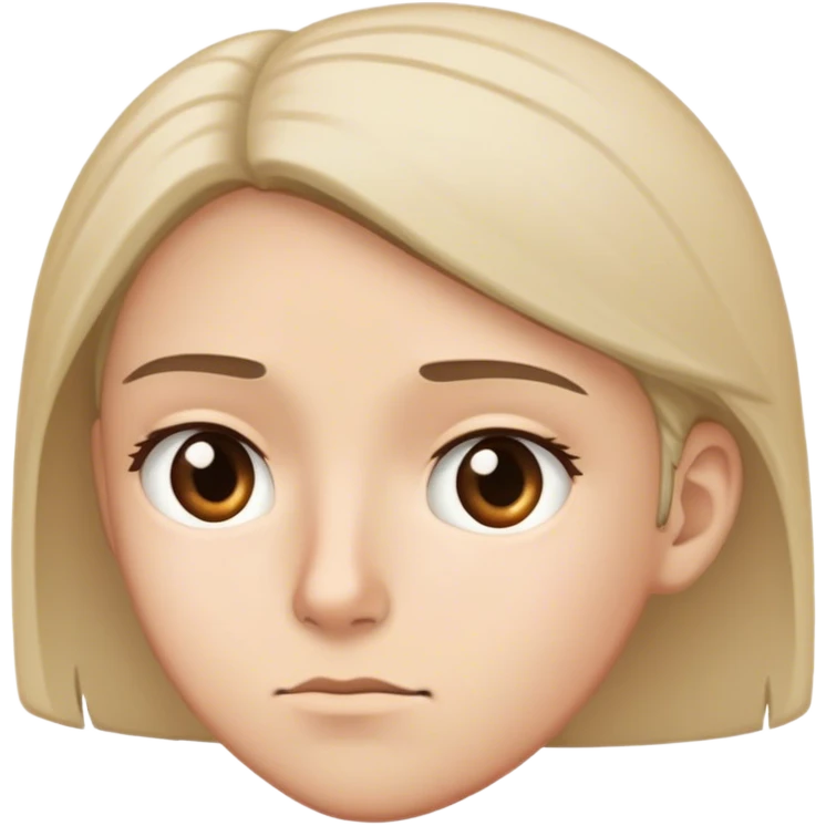 A person looking away with a neutral expression, ignoring someone emoji