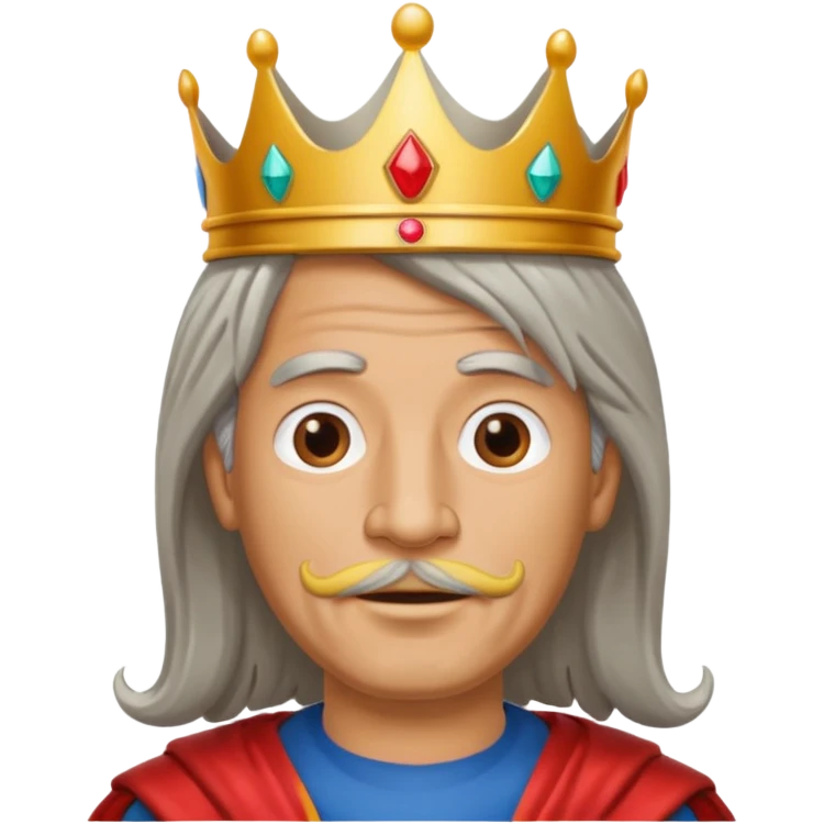 Burger King Crown guy with long grey hair emoji
