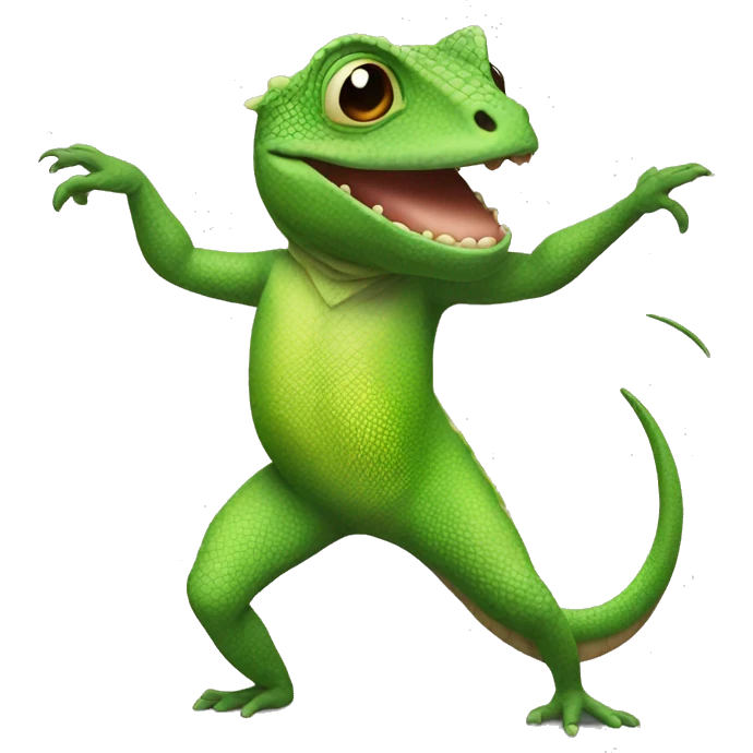 lizard doing a dance emoji