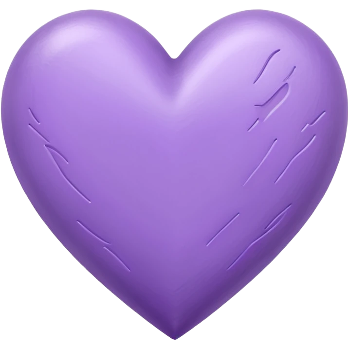 purple heart drwan by pencil on sheet of paper emoji