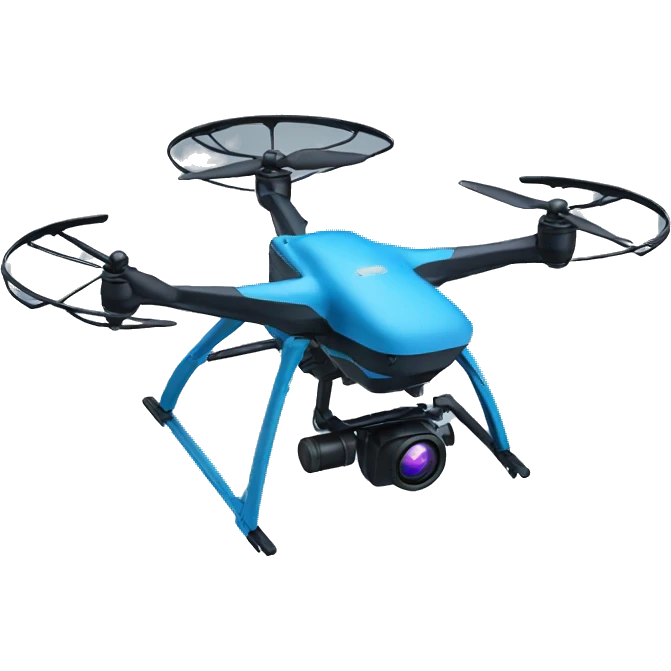 a blue professional drone emoji