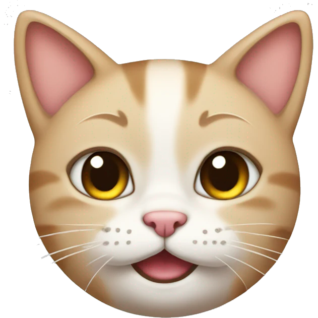 Cat smirking with blush emoji