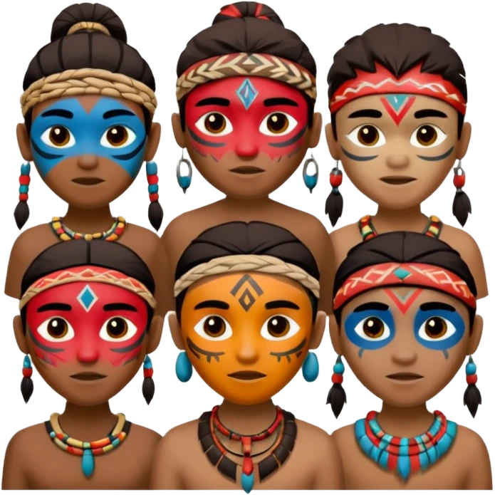 tribals in tribal colors emoji