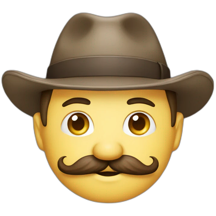 Vieux moustache casquette emoji