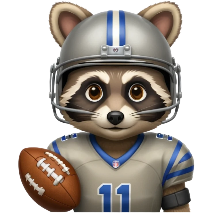 american football player raccoon emoji