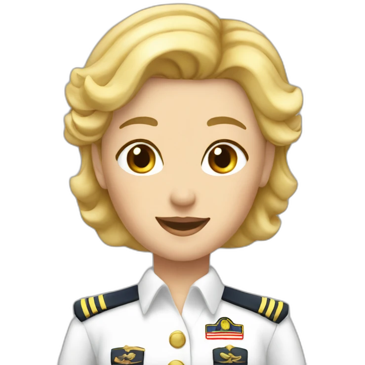 female boat captain gay blonde hair older emoji