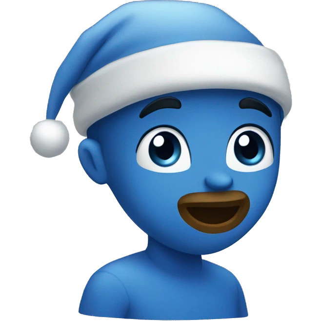 Christmas blue emoji