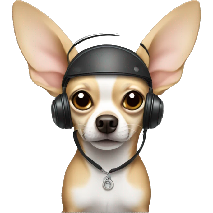 chihuahua mit kopfhörer emoji