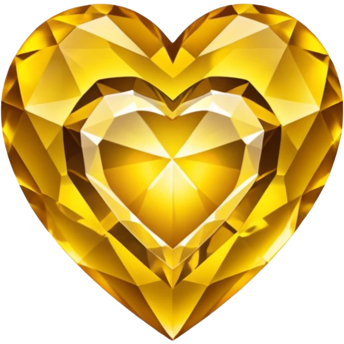 heart with a crystal yellow effect emoji