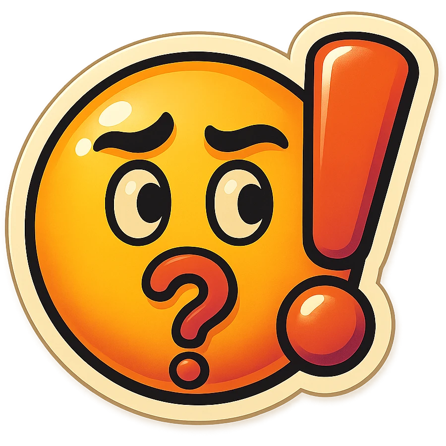 confusion ass exclamation mark
 emoji