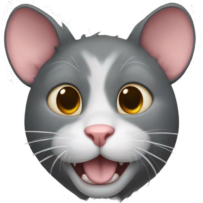 Cat and rat emoji