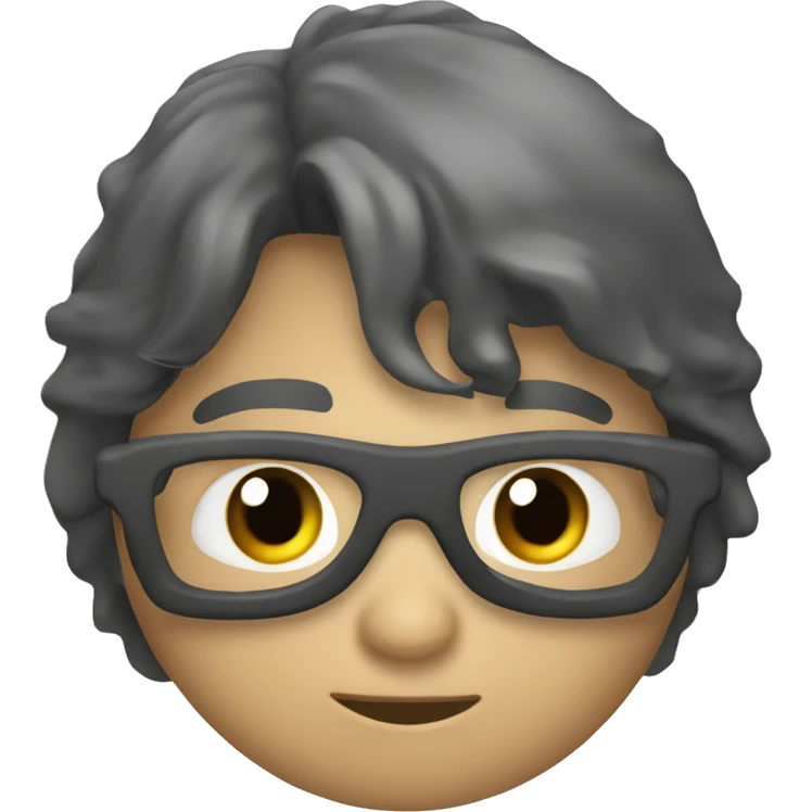 кудрявый мальчик с большими глазами  emoji