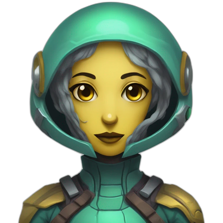 alien captain futuristic roguelike rpg style inspired by slay thee spire emoji
