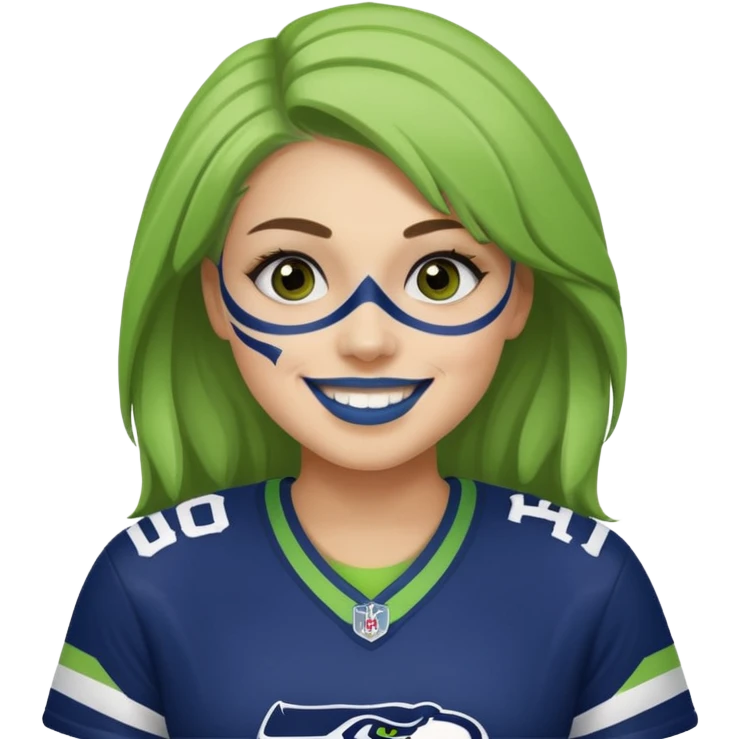 seahawks fan female emoji