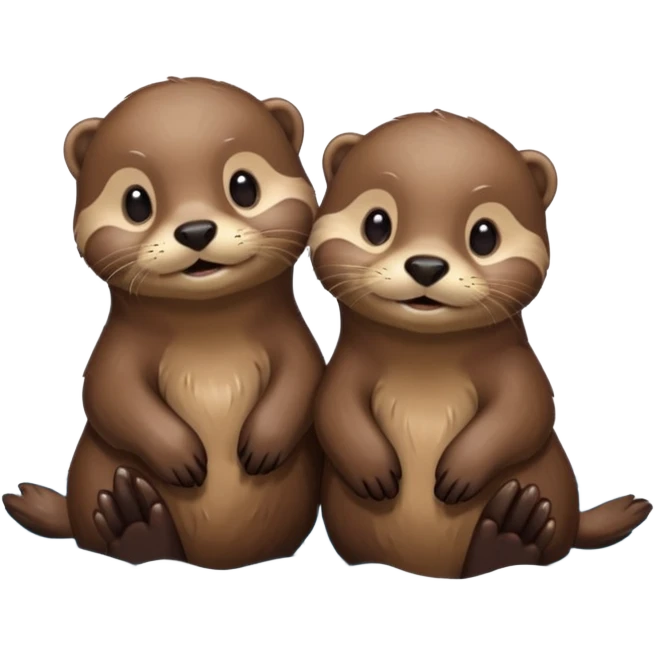 Two otters emoji