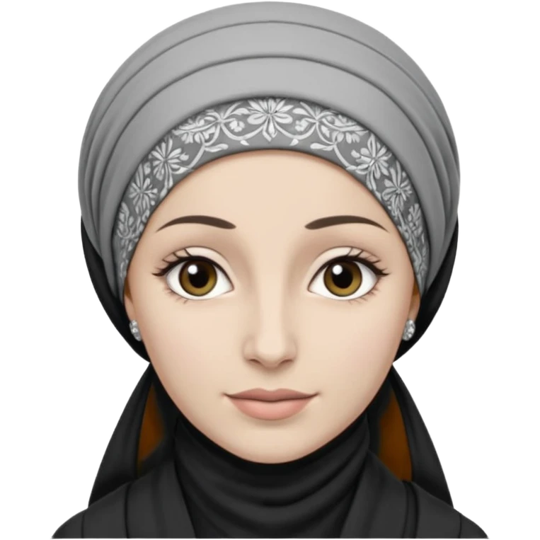 orthodox jewish woman greyscale with tichel turban circa. 1890 emoji