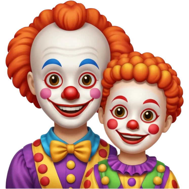 Clown with kid  emoji