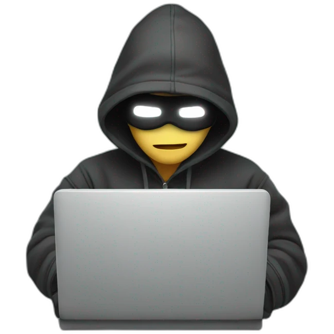 Hackers using laptop emoji