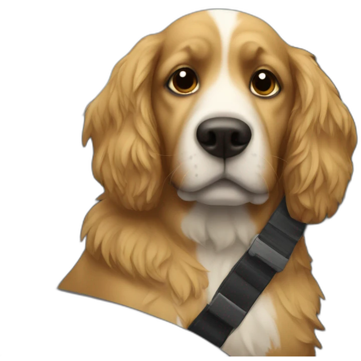 dog inside the car emoji