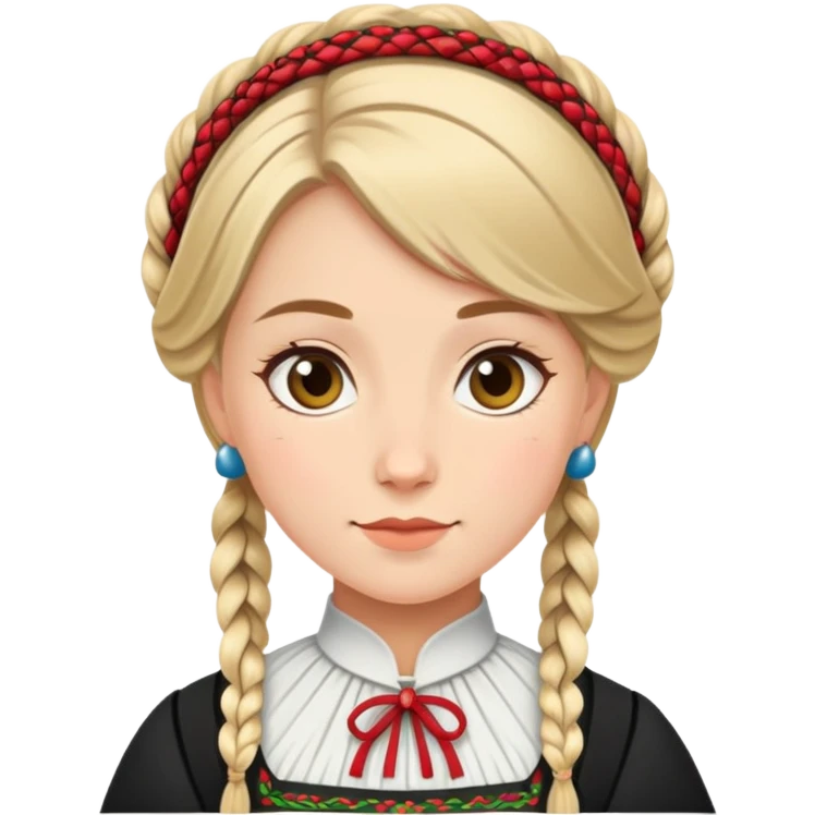 shoulder down woman wearing a bunad emoji