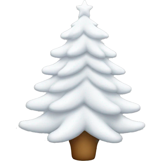 White Christmas tree emoji
