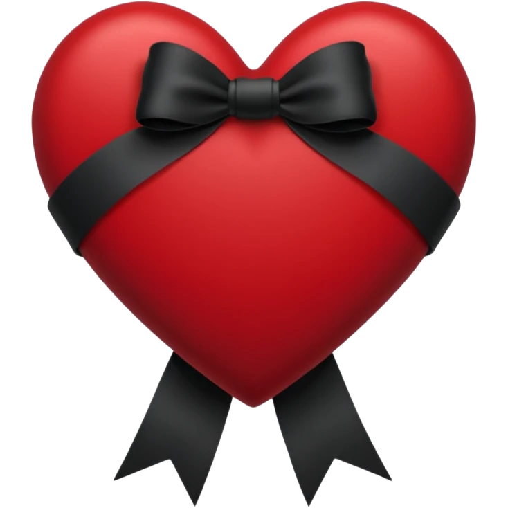 heart with gothic black ribbon emoji