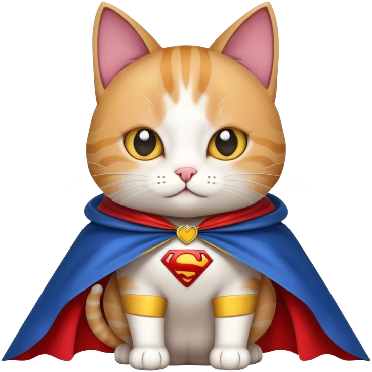 cat wearing a cape emoji