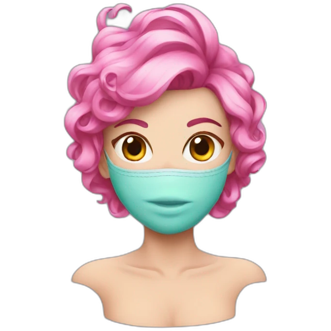 pink hair mistress with an mask emoji
