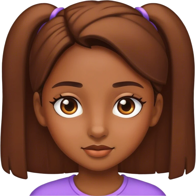 Girl with brown skin emoji
