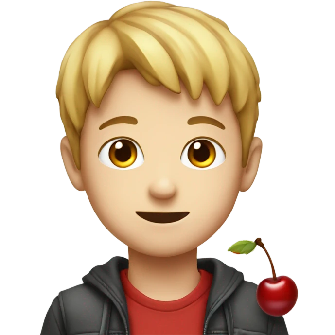 Cherry with boy emoji