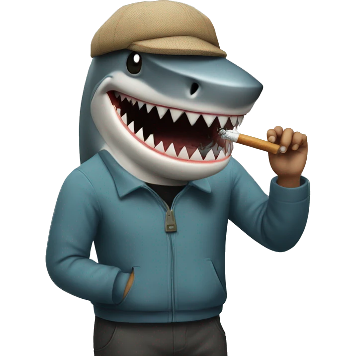 shark smoking emoji