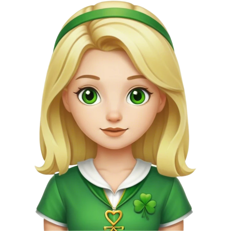 Blonde st pattys girl emoji