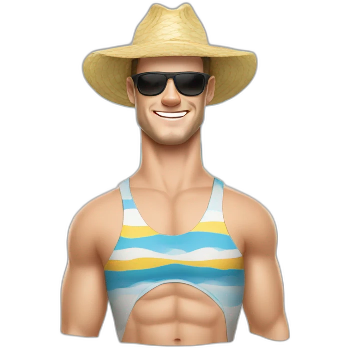 Jonathan Toews as beach bum emoji