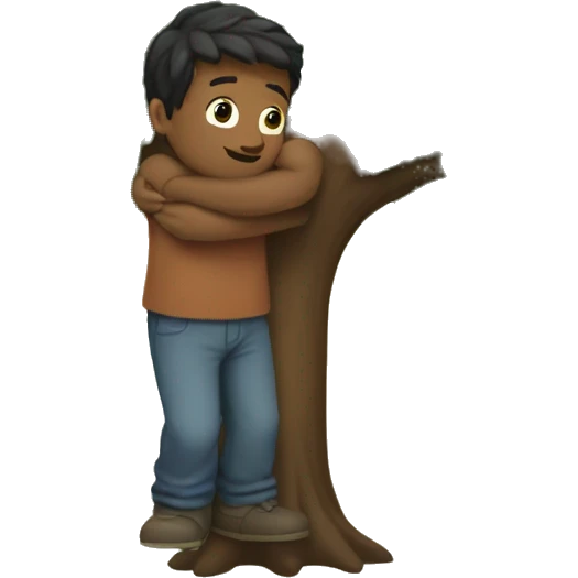 Noah kahan hugging a tree emoji