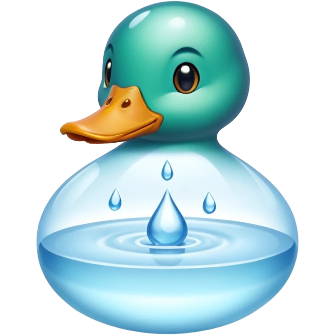 Water with duck emoji