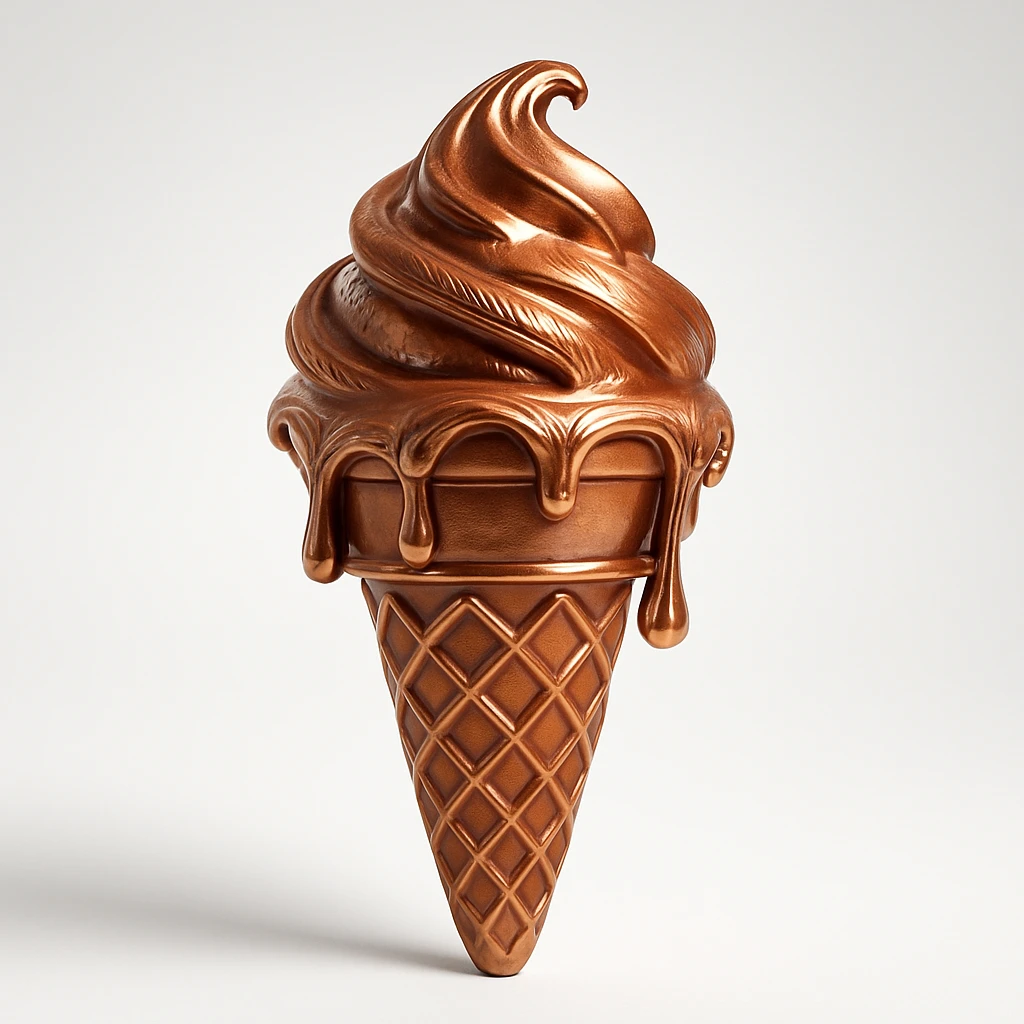 happy children with melting ice cream cones emoji