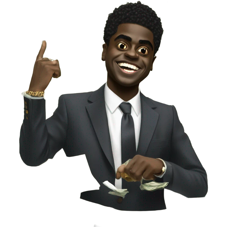 Kodak Black spreading money emoji