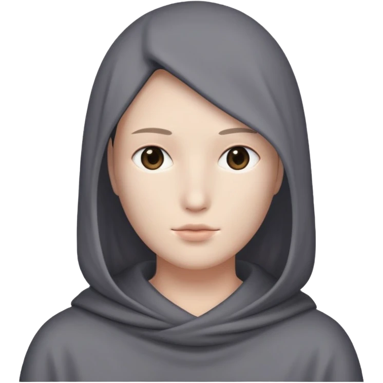 noface no gender yüzü tamamen açık gerçekçi ve gri emoji