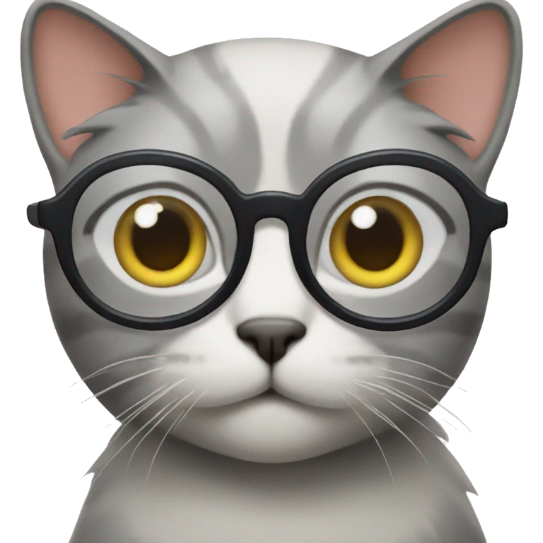 Cat with glasses and wig emoji