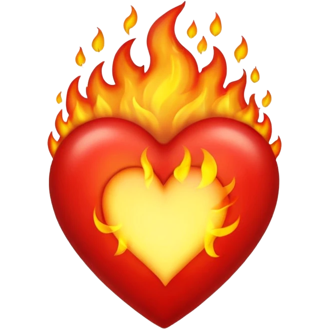 Burning heart love emoji