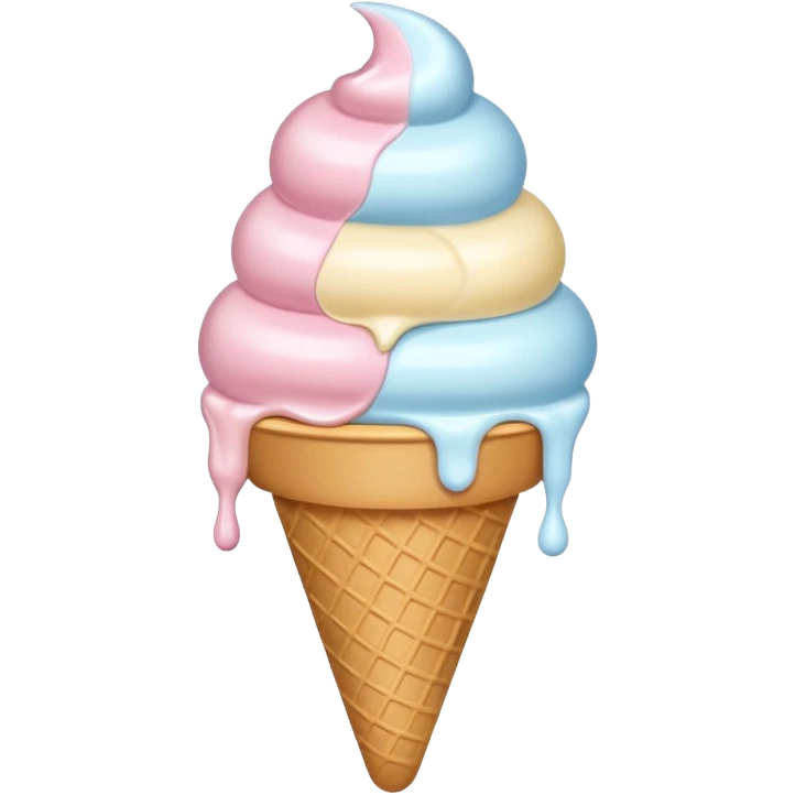   Cute ice cream emoji