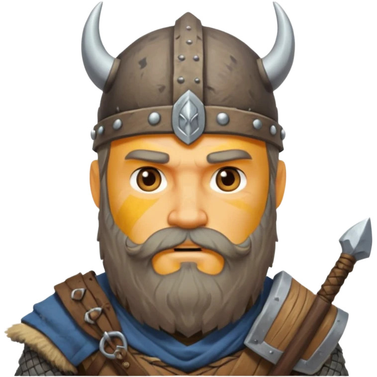 bearded Vikings with out crown emoji