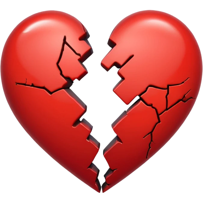 heart broken in half red emoji