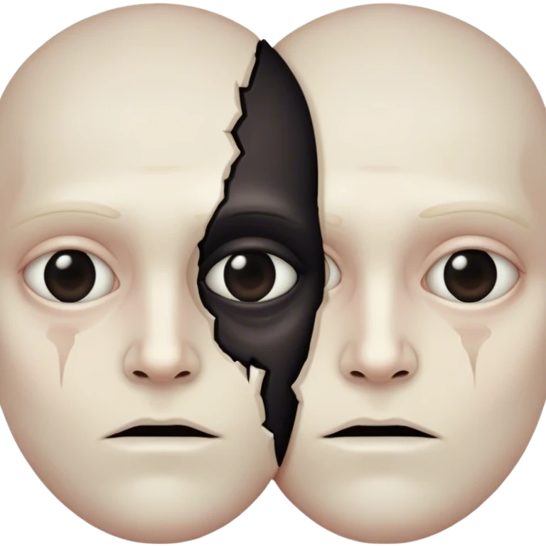 creepy two face  emoji