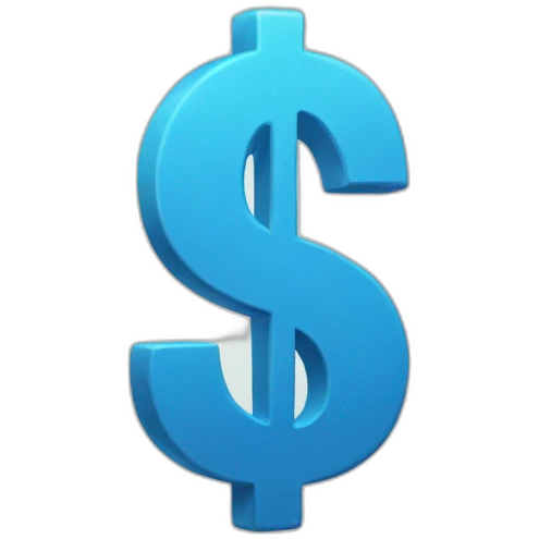 blue dollar sign emoji