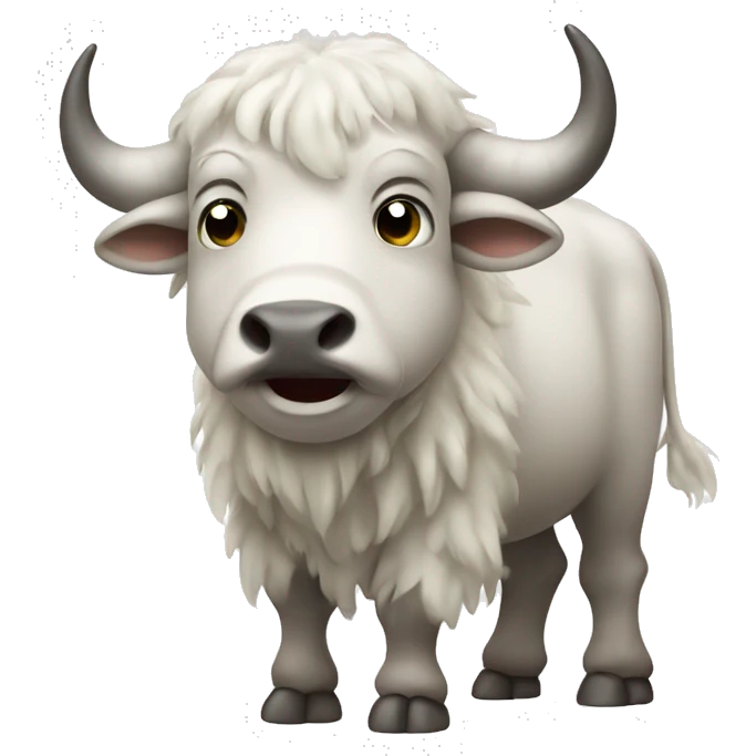 White buffalo farting emoji