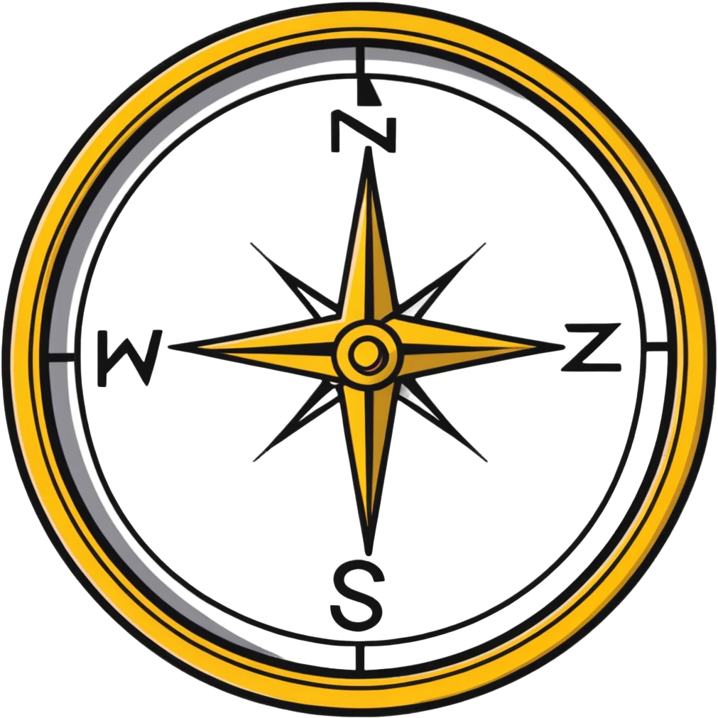 compass with two directions highlighted emoji