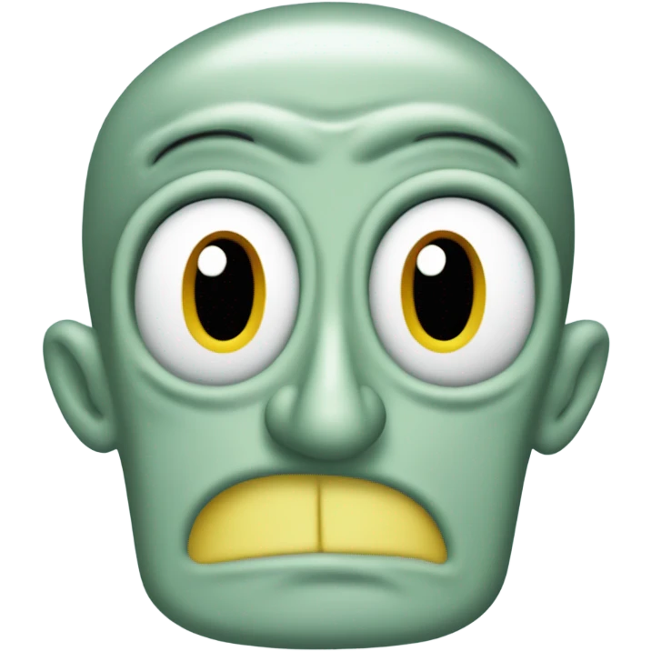 Squidward on SpongeBob’s body emoji