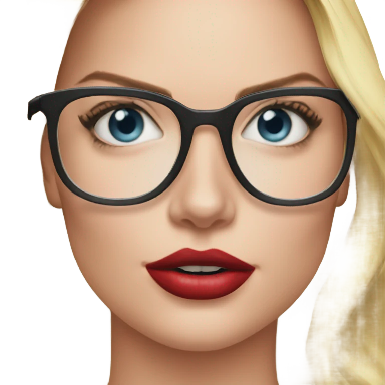 :Margot Robbie: glasses  emoji