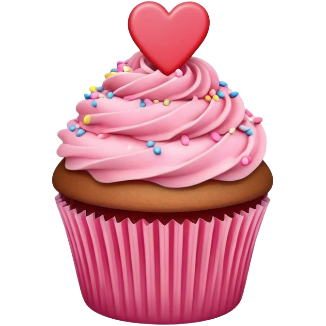 Happy Valentine’s Day cupcake emoji